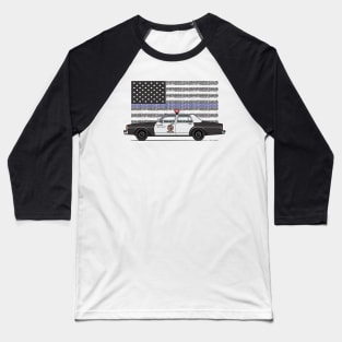 Blue Line Flag Baseball T-Shirt